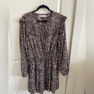 Rebecca Minkoff Selandra Floral Ruffle Long Sleeve Designer Dress